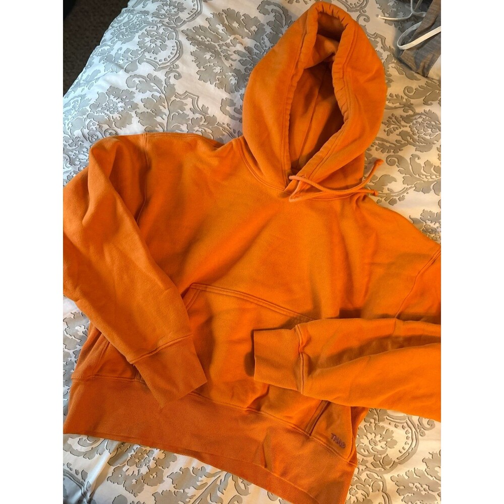 Bright Orange Aritzia Tna Sweatfleece CozyFleece Boyfriend Fit Hoodie Sweatshirt